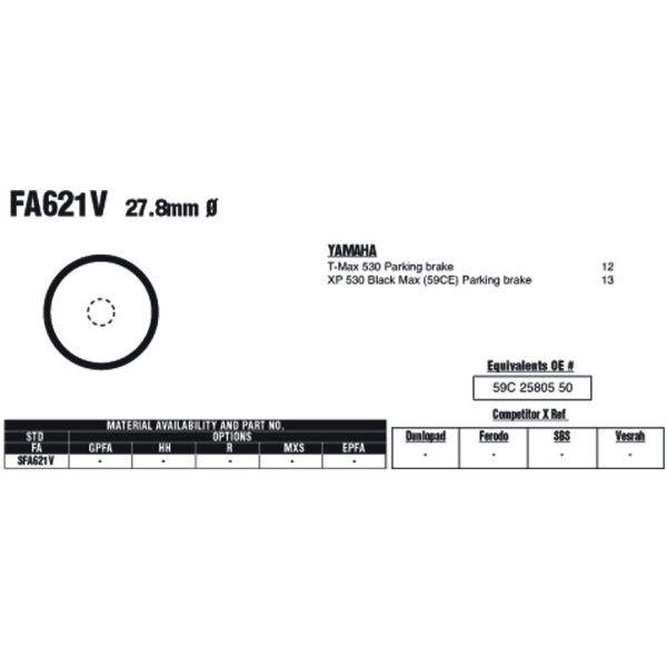 EBC EBC Brake Pads SFA621V